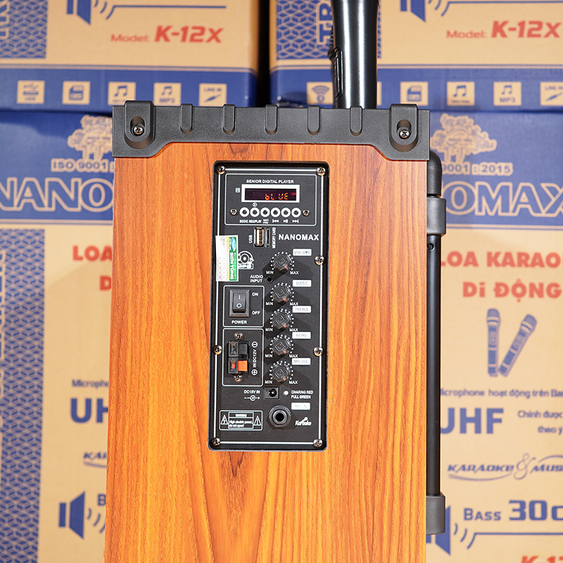 Loa kéo karaoke mini nanomax t-12 bass 30cm bluetooth 3