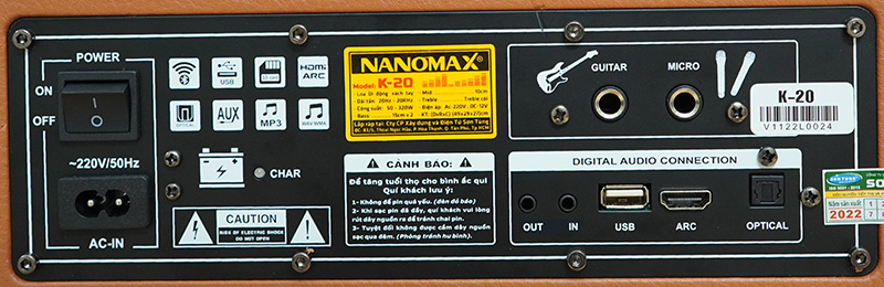 Loa kéo xách tay karaoke nanomax k-20 9