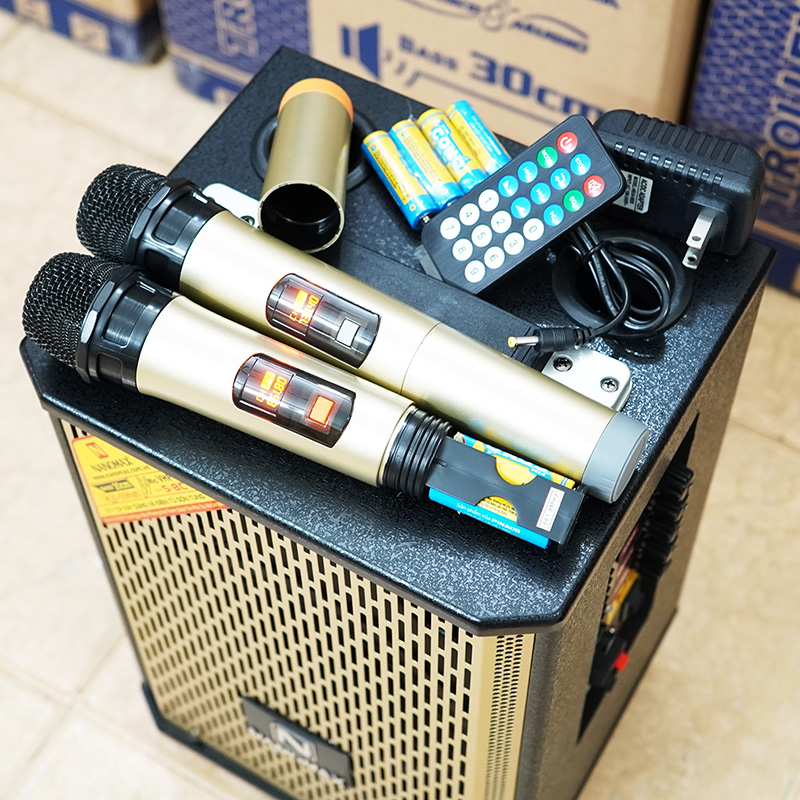 Loa kéo karaoke bluetooth mini nanomax s-8c 12