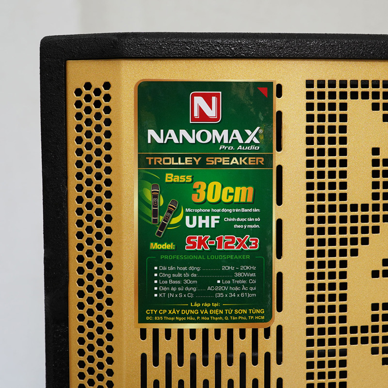 Loa kéo Nanomax SK-12X3 vàng 14
