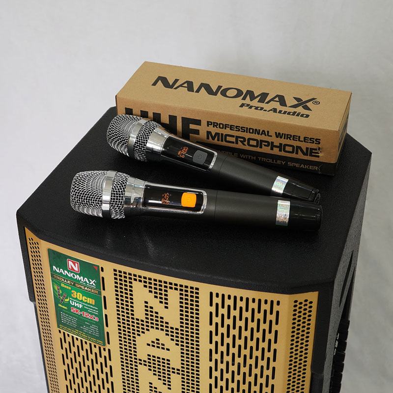 Loa kéo Nanomax SK-12X3 vàng 9